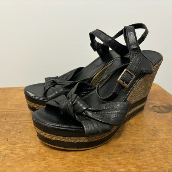 Browns Shoes Espadrilles Mary Jane Wedges - Picture 1 of 7